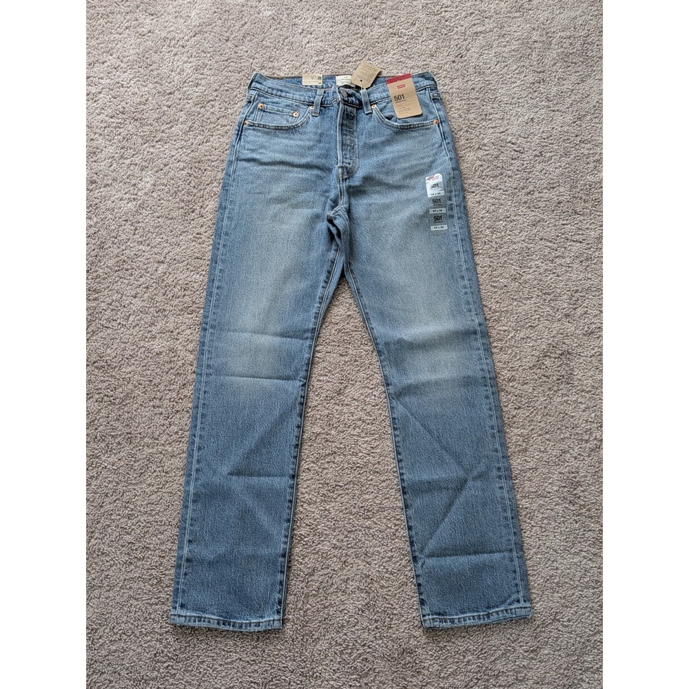 Levis 501 Original Jeans Womens 29x30 High Rise Straight Stretch Button Fly NWT